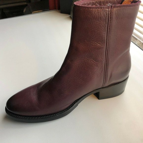 NEW Frye Womens Demi ankle boots in Wine Merlot - Picture 6 of 11